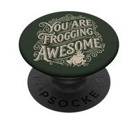 Vous êtes en Train de créer Une Incroyable Motivation pour Le Bien-être des Grenouilles PopSockets PopGrip Adhésif
