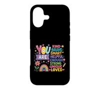 Vous êtes Gentille, courageuse, Intelligente, Forte, Unique, Affirmation d'amour Coque pour iPhone 17