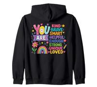 Vous êtes Gentille, courageuse, Intelligente, Forte, Unique, Affirmation d'amour Sweat à Capuche