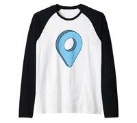Vous êtes Ici Emplacement de Voyage GPS Pin Manche Raglan