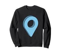 Vous êtes Ici Emplacement de Voyage GPS Pin Sweatshirt