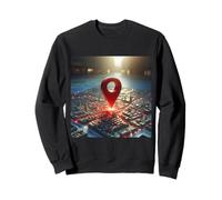 Vous êtes Ici Emplacement de Voyage GPS Pin Sweatshirt