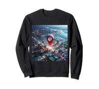 Vous êtes Ici Emplacement de Voyage GPS Pin Sweatshirt