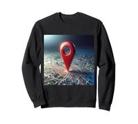 Vous êtes Ici Emplacement de Voyage GPS Pin Sweatshirt