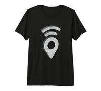 Vous êtes Ici Emplacement de Voyage GPS Pin T-Shirt Haut de Gamme