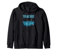 Vous Êtes Ici Perspective Cosmique Vue Galaxie Sweat à Capuche