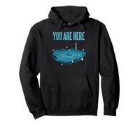 Vous Êtes Ici Perspective Cosmique Vue Galaxie Sweat à Capuche