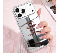 Vous êtes plus fort que vous ne le pensez. Étui de téléphone miroir rouge inspirant, compatible avec iPhone 11/17/17pro/13/14/15/15pro/15 Plus/15 Promax/16/16pro/16plus/16promax/7plus/8plus/X/Xs Max/X