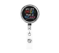 Vous êtes plus qu'un score de test porte-badge rétractable bobine clip porte-carte d'identité pour infirmière étudiant employé de bureau