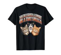 Vous êtes Soit Un Gars Intelligent ou Un Chat Amusant T-Shirt Graphique avec Valeur, Homme, Noir, M