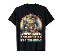 Vous êtes Soit Un Gars Intelligent ou Un Pet Grenouille Arc-en-Ciel T-Shirt Graphique avec Valeur, Homme, Noir, M