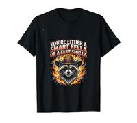 Vous êtes Soit Un Gars Intelligent ou Un Raton Laveur de Cowboy Smella T-Shirt Graphique avec Valeur, Homme, Noir, L