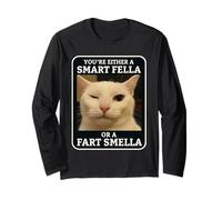 Vous êtes Soit Un Gars Intelligent, Soit Un Chat Amusant à l'odeur de Pet Manche Longue