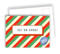 Vous êtes un cadeau! - Carte postale festive avec style cadeau et message d'appréciation unique | Lot de 10 cartes postales plates (A6) - Rétro inscriptible