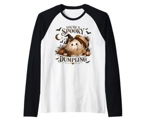 Vous êtes Une raviole effrayante, Jolie œuvre d'art culinaire d'halloween en Forme de fantôme Manche Raglan
