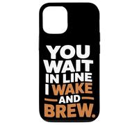 Vous faites la queue, je me réveille et je prépare du café à la maison Coque pour iPhone 12/12 Pro