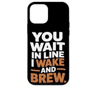 Vous faites la queue, je me réveille et je prépare du café à la maison Coque pour iPhone 12 mini