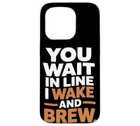 Vous faites la queue, je me réveille et je prépare du café à la maison Coque pour iPhone 15 Pro