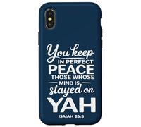 Vous Gardez en Parfaite Paix Ceux Dont l'esprit est resté sur YAH Coque pour iPhone X/XS