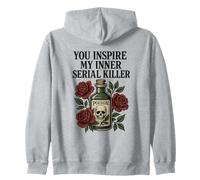 Vous inspirez Le Design Gothique Skull Rose du Tueur en série Qui sommeille en Moi Sweat à Capuche