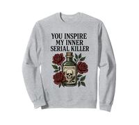 Vous inspirez Le Design Gothique Skull Rose du Tueur en série Qui sommeille en Moi Sweatshirt
