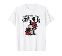 Vous inspirez Le Design Gothique Skull Rose du Tueur en série Qui sommeille en Moi T-Shirt