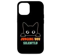 Vous Juger silencieusement, Dit « Black Cat Lover Sarcastic » Coque pour iPhone 12/12 Pro