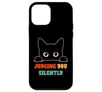 Vous Juger silencieusement, Dit « Black Cat Lover Sarcastic » Coque pour iPhone 12 Mini