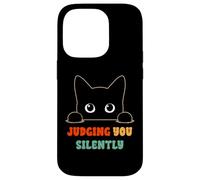 Vous Juger silencieusement, Dit « Black Cat Lover Sarcastic » Coque pour iPhone 14 Pro