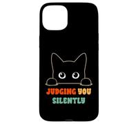 Vous Juger silencieusement, Dit « Black Cat Lover Sarcastic » Coque pour iPhone 15 Plus