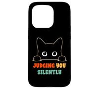 Vous Juger silencieusement, Dit « Black Cat Lover Sarcastic » Coque pour iPhone 15 Pro