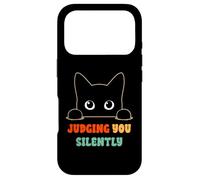Vous Juger silencieusement, Dit « Black Cat Lover Sarcastic » Coque pour iPhone 17 Pro