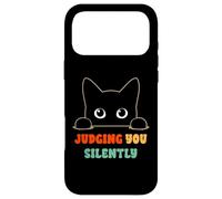 Vous Juger silencieusement, Dit « Black Cat Lover Sarcastic » Coque pour iPhone 17 Pro Max