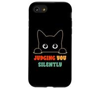 Vous Juger silencieusement, Dit « Black Cat Lover Sarcastic » Coque pour iPhone SE (2020) / 7/8