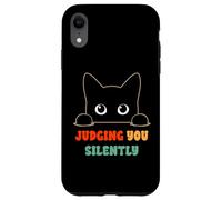 Vous Juger silencieusement, Dit « Black Cat Lover Sarcastic » Coque pour iPhone XR