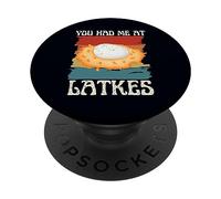 Vous m'avez Fait Manger à Latkes, la Nourriture juive drôle de Hanoukka Menorah PopSockets PopGrip Adhésif