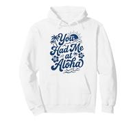 Vous m'avez invitée à Aloha Tropical Hawaii Beach Sunset Vibes Surf Sweat à Capuche