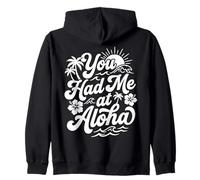 Vous m'avez invitée à Aloha Tropical Hawaii Beach Sunset Vibes Surf Sweat à Capuche