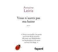 Vous n'aurez pas ma haine - Antoine Leiris - Fayard - broché - Récit