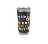 Vous n'avez pas peur de Auto Body Tech Funny Halloween Gobelet isotherme en acier inoxydable double paroi