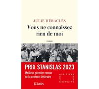 Vous ne connaissez rien de moi - Julie Héraclès - Lattes - broché - Roman