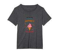 Vous ne Pouvez Pas Acheter Le Bonheur, mais Vous Pouvez Acheter de la crème glacée T-Shirt, Femme Grandes Tailles, Chiné Foncé, 6X