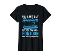 Vous ne Pouvez Pas Acheter Le Bonheur mais Vous Pouvez Acheter Un Bateau Ponton T-Shirt Graphique avec Valeur, Femme, Noir, XL