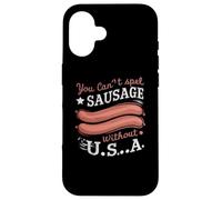 Vous ne pouvez pas épeler des saucisses sans design américain pour les Américains Coque pour iPhone 16