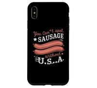 Vous ne pouvez pas épeler des saucisses sans design américain pour les Américains Coque pour iPhone XS Max