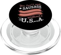 Vous ne pouvez pas épeler des saucisses sans design américain pour les Américains PopSockets PopGrip pour MagSafe
