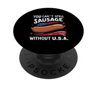 Vous ne Pouvez Pas épeler des saucisses sans Design américain pour Les Américains PopSockets PopGrip Adhésif