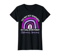 Vous ne Vous en souvenez Peut-être Pas, mais Je n'oublierai jamais la maladie d'Alzheimer T-Shirt Graphique avec Valeur, Femme, Noir, L