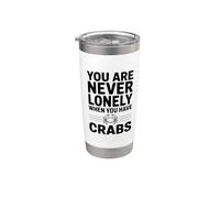 Vous n'êtes jamais seul lorsque vous avez des crabes Gobelet isotherme en acier inoxydable double paroi
