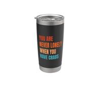 Vous n'êtes jamais seul quand vous avez des crabes Humour Gobelet isotherme en acier inoxydable double paroi